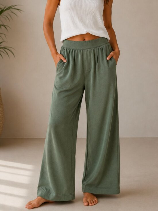 aerie Pants - OFFLINE by Aerie ChillUp Trousers Size XS Green Wide Leg Lounge Pants NWT